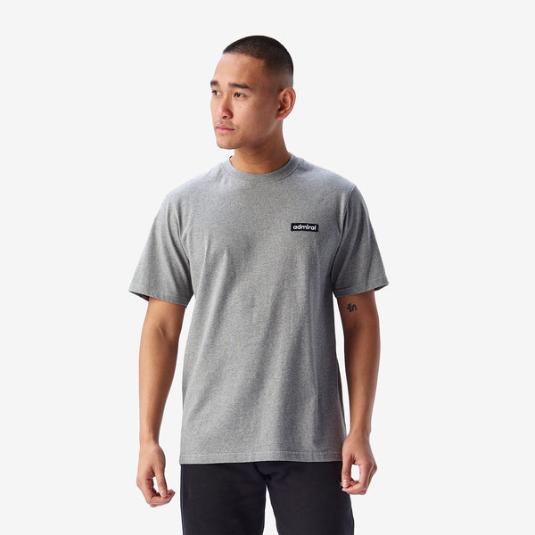 Denzell Embroidered T-Shirt - Grey Marl