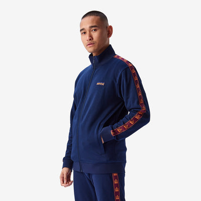 Coles Repeat Tape Track Top - Navy