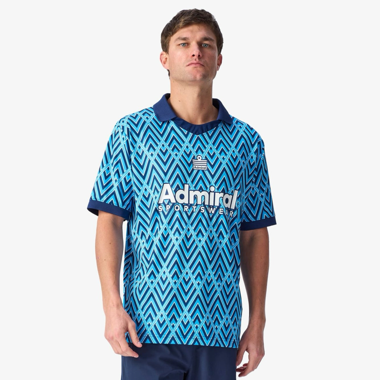 Mills Wave Print Football Shirt | Navy | Admiral Sports