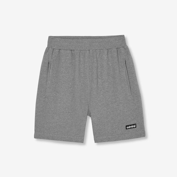 Ashton Embroidered Sweat Shorts - Grey Marl