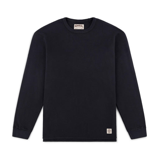 Granby Waffle Long Sleeve T-Shirt - Foax Black