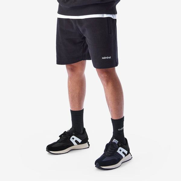 Ashton Embroidered Sweat Shorts - Black