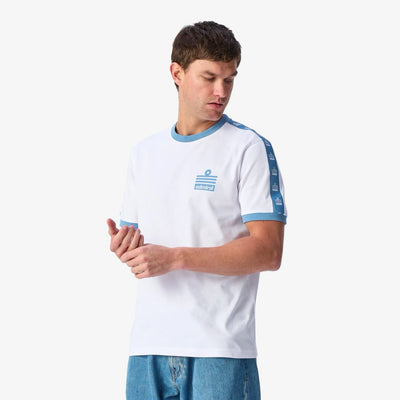 Perryman Tape T-Shirt - White/Sky