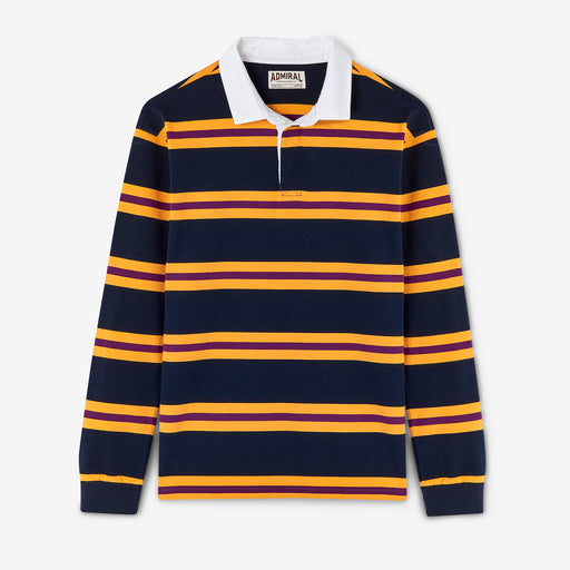 Grafton Rugby Shirt - Midnight Navy with Band Stripe