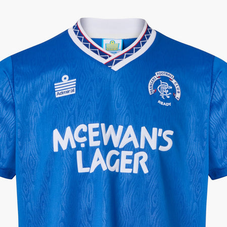 Rangers Admiral 1990-92 Retro Home Shirt Close