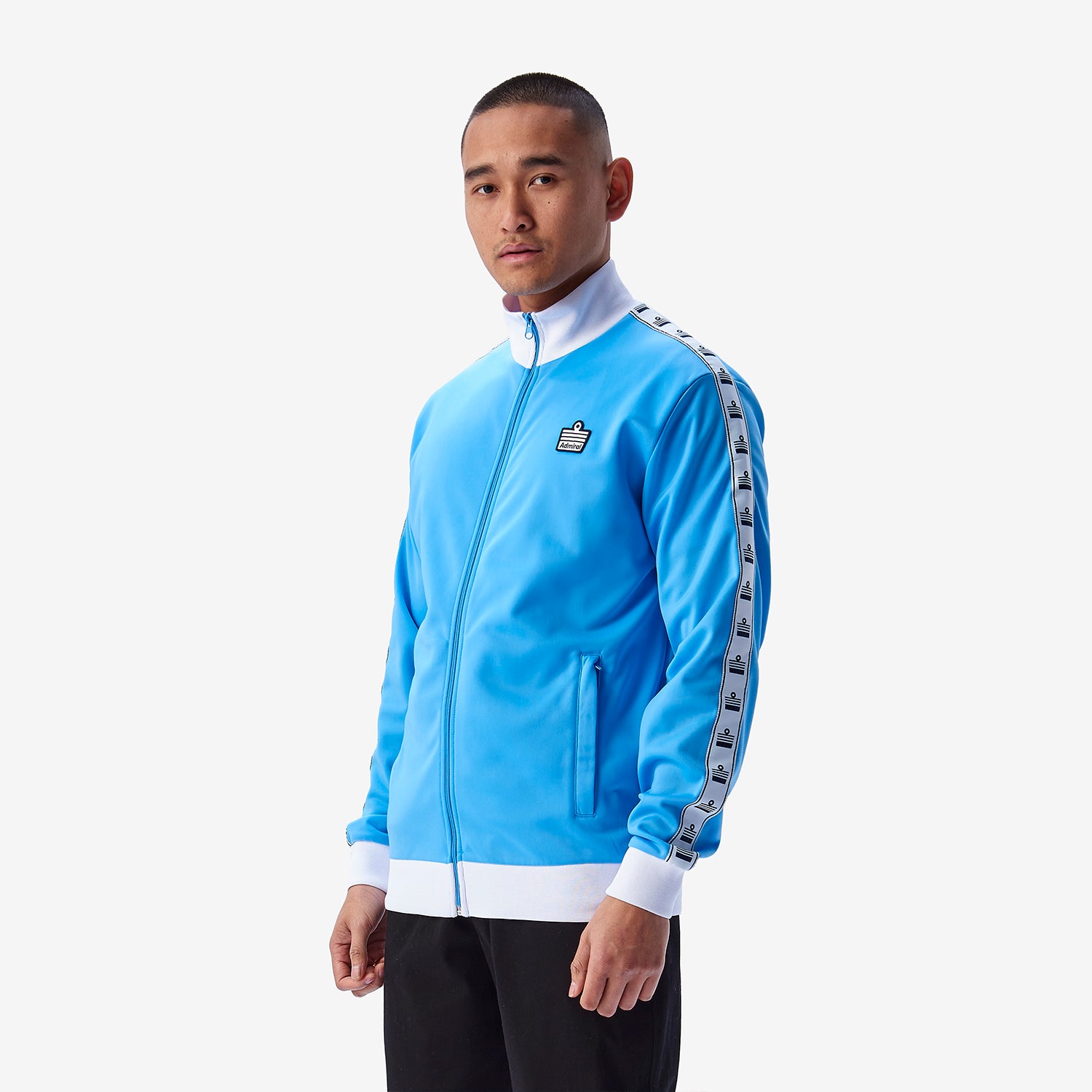 Oadby Repeat Tape Track Top - Sky Blue - Admiral Sports