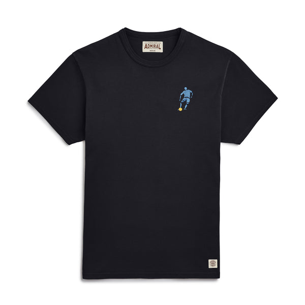 Free Form Football Embroidery T-Shirt - Kite Black