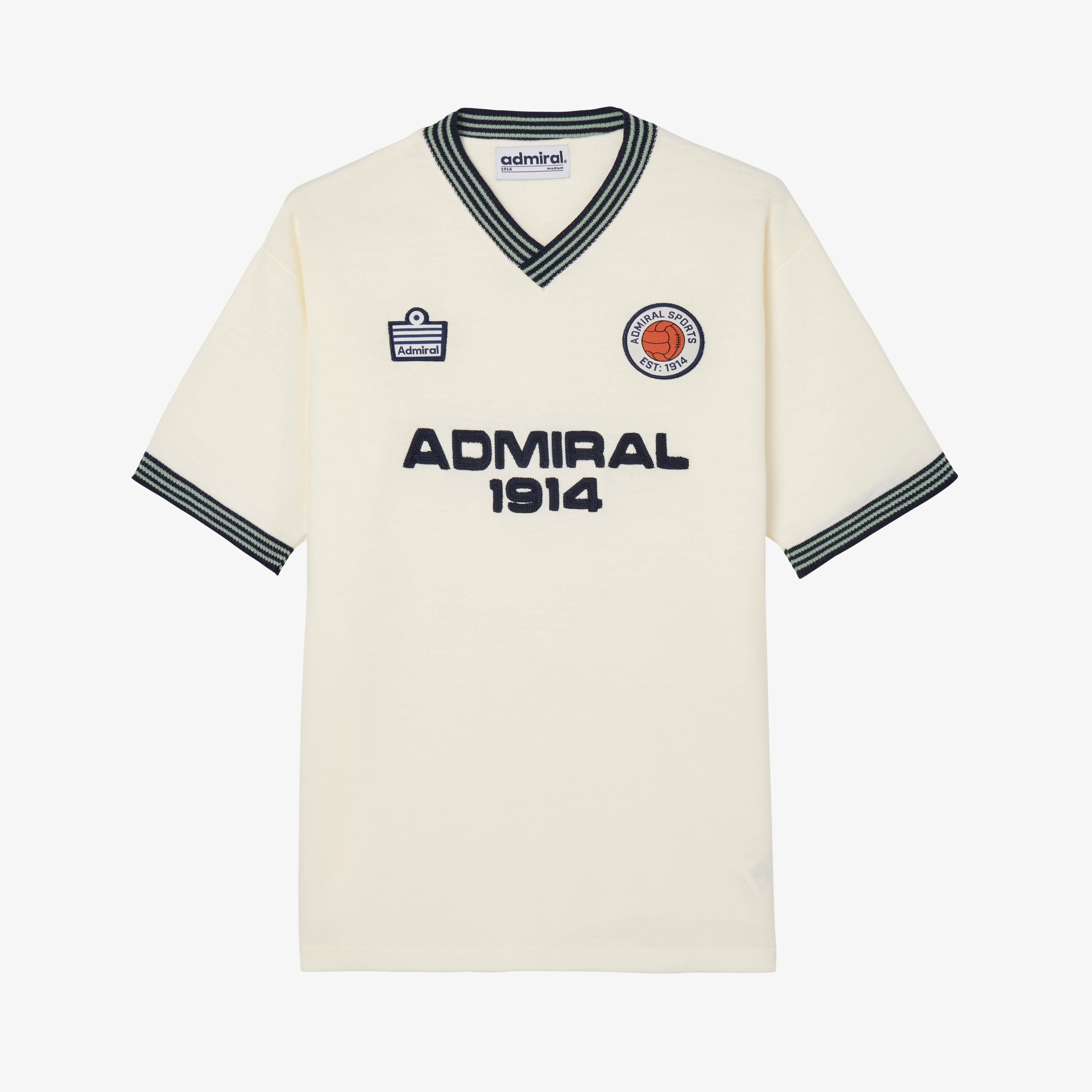 Admiral 1914 Knit Shirt - Off-White - Admiral Sports