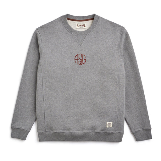 ASGco. Circle Chain Stitch Logo Sweatshirt - Condor Grey Marl