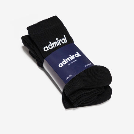 Admiral Sports Socks 3-Pack - Black