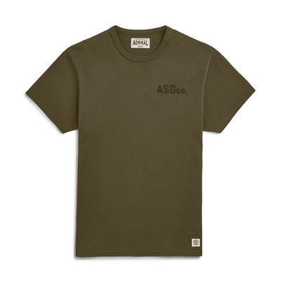ASGco. Strip Logo T-Shirt - Alder Green