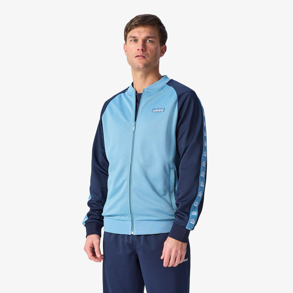 Barnes Bomber Track Top - Sky Blue/Navy