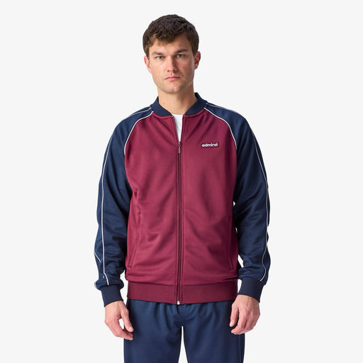 Cherry Bomber Track Top - Burgundy/Navy