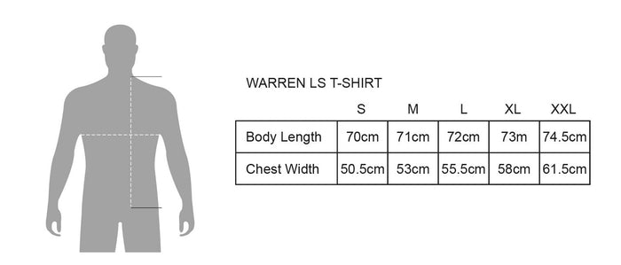 Warren LS T-shirt - Midnight Navy / Golden Ochre