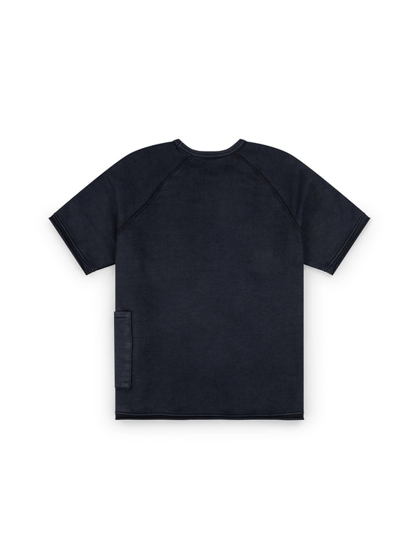 Roston Short Sleeve Pocket Sweatshirt - Simi Black Wash