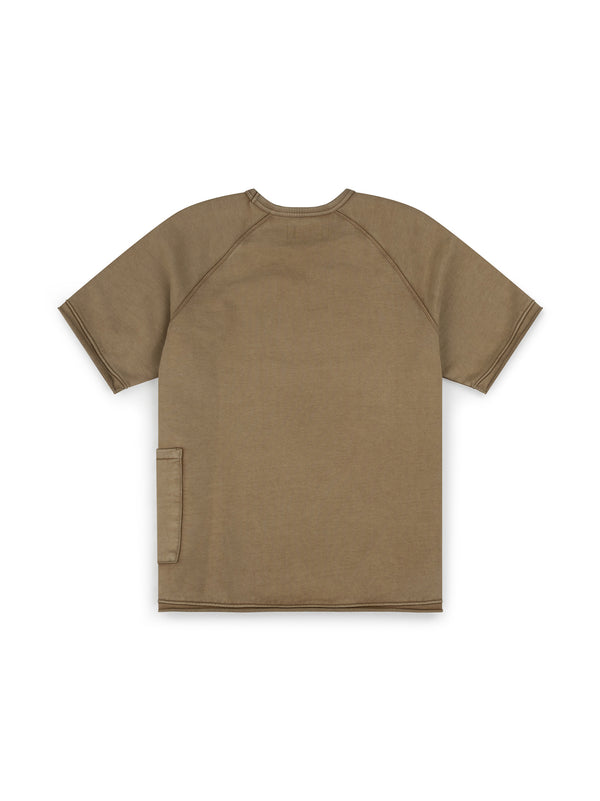 Roston Short Sleeve Pocket Sweatshirt - Manacus Green Wash