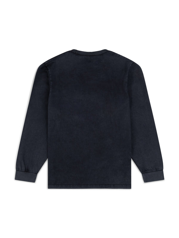 Evington Long Sleeve Pocket T-shirt- Simi Black Wash