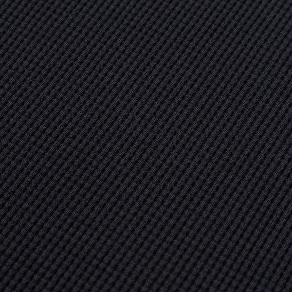 Granby Waffle Long Sleeve T-Shirt - Foax Black