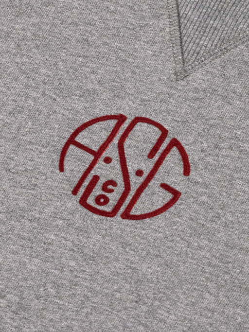 ASGco. Circle Chain Stitch Logo Sweatshirt - Condor Grey Marl