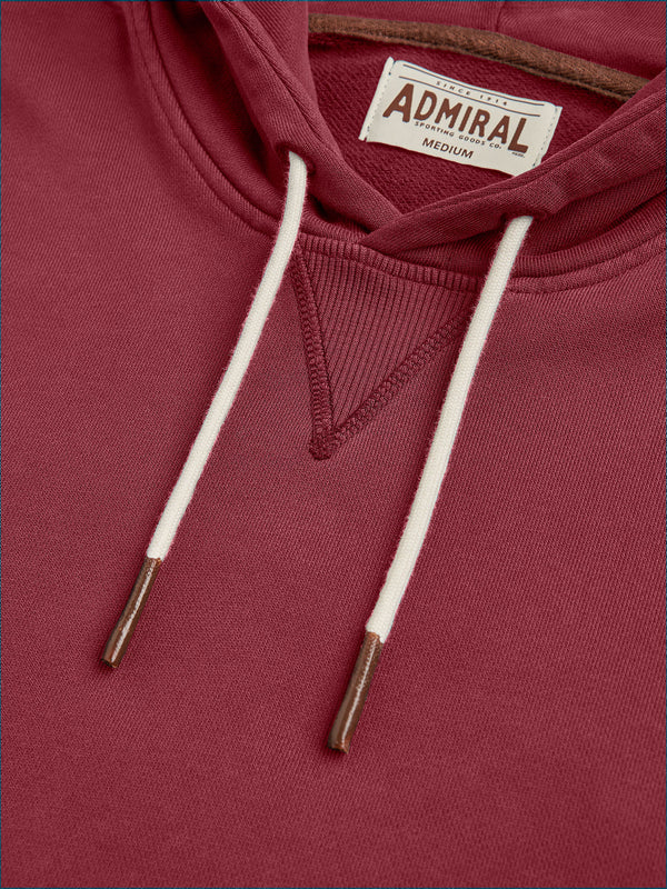 Braunstone Hoodie | Pondicherry Red | Admiral Sporting Goods - Close