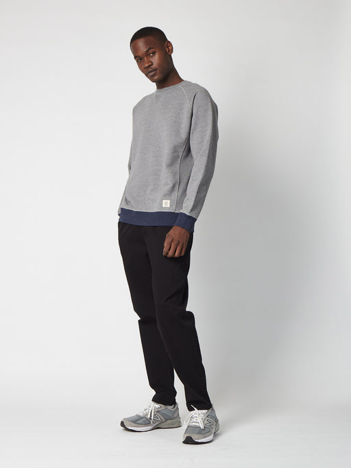 Rowley Raglan Sweatshirt - Condor Grey Marl / Grackle Blue Marl