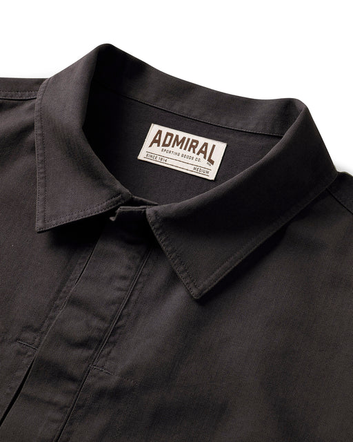 Deacon Herringbone Overshirt - Corax Black